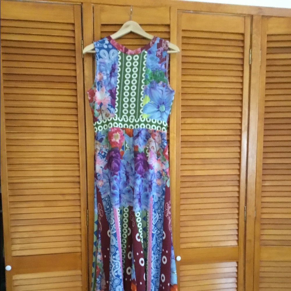 Backless poly crepe maxi dress. Never worn